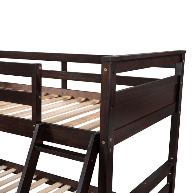 Twin over Full Bunk Bed with Storage - Espresso