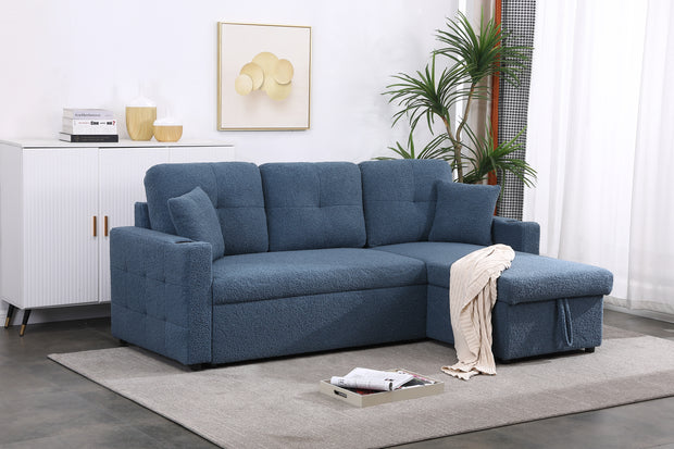 Convertible Sleeper Sectional with Storage Chaise