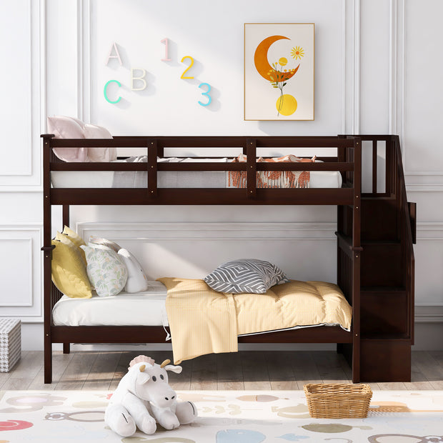 Stairway Twin-Over-Twin Bunk Bed with Storage