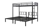 Metal Triple Twin Bunk Bed/ Can Be Separated into 3 Twin Beds