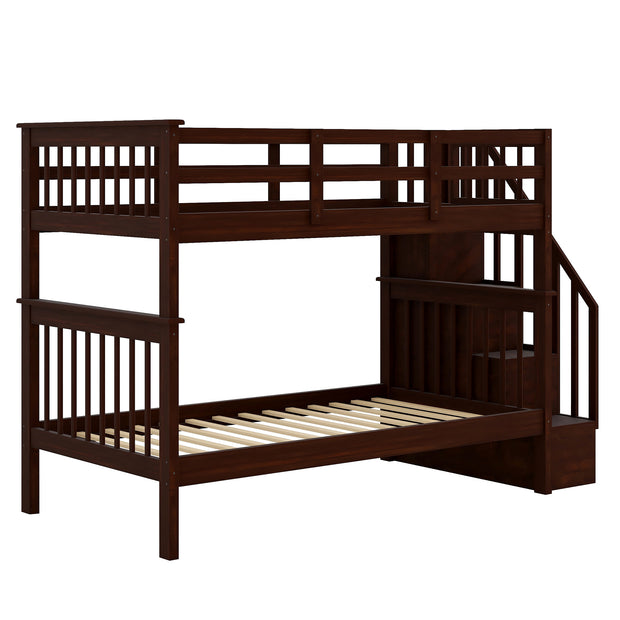 Stairway Twin-Over-Twin Bunk Bed with Storage