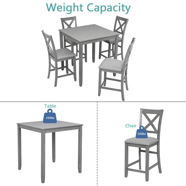 5 Piece Counter Height Dining Set