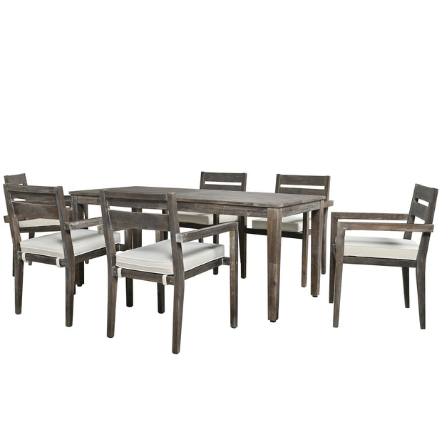 Acacia Wood Outdoor Dining Set