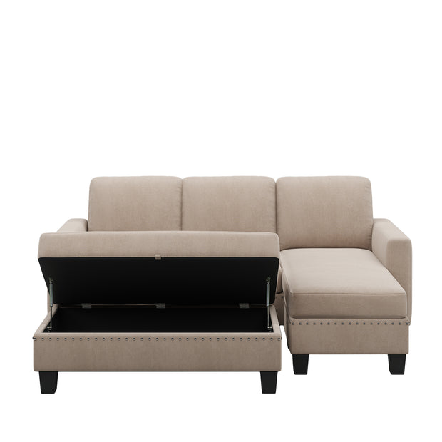 Convertible Sleeper Sectional with Reversible Storage Chaise