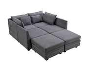 U-Shape Modular Sectional Sofa,  Convertible Sofa Bed with Reversible Chaise