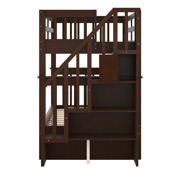 Stairway Twin-Over-Twin Bunk Bed with Storage