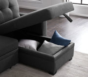 Convertible Sleeper Sectional Sofa with Storage Chaise