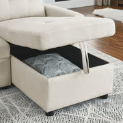 79” Reversible Sleeper Sectional with Storage Chaise