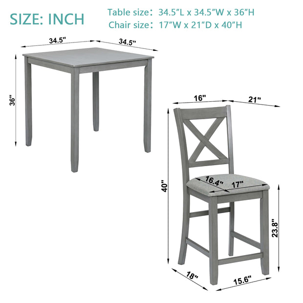 5 Piece Counter Height Dining Set