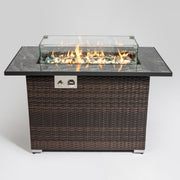 44” Propane Outdoor Fire Pit Table, with Ceramic Tabletop