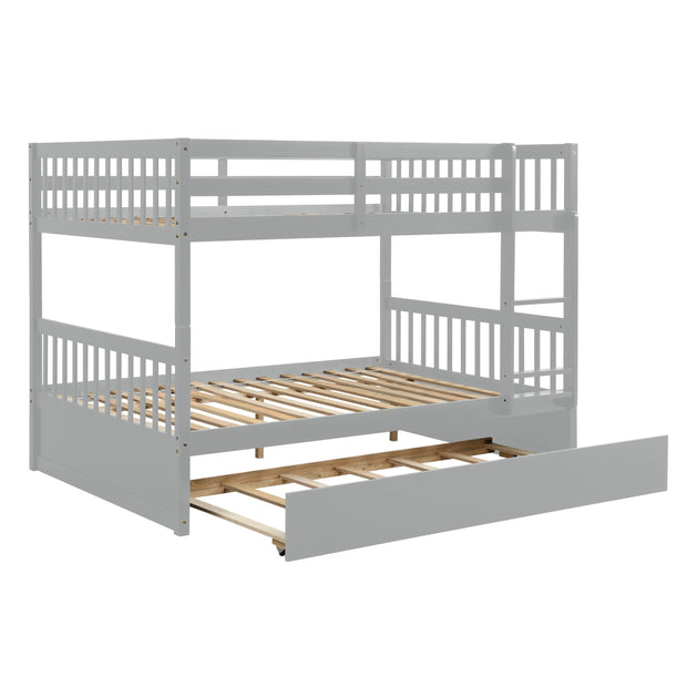 Full Over Full Bunk Bed with Trundle