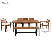 Outdoor Wood Dining Set For 7-8 People, ThickTable,