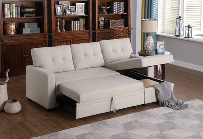 Convertible Sleeper Sectional with Storage Chaise