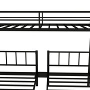 Twin over Twin & Twin Bunk Beds for 3, Twin XL over Twin & Twin Bunk Bed Metal Triple Bunk Bed, Black