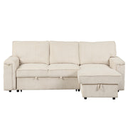 Convertible Sleeper Sectional  with Reversible Storage Chaise and retractable cup holders .