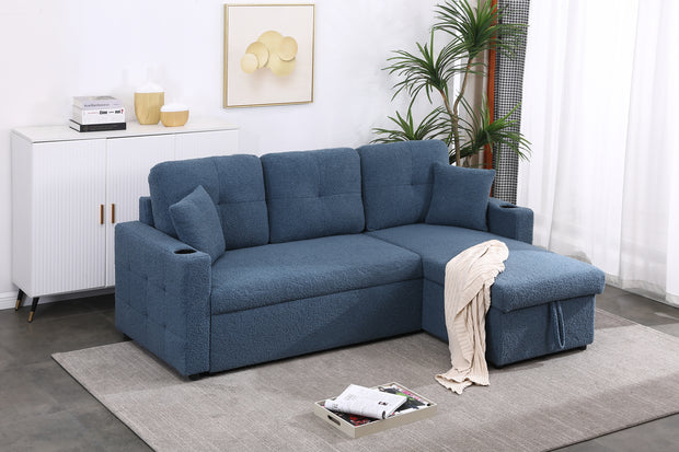 Convertible Sleeper Sectional with Storage Chaise