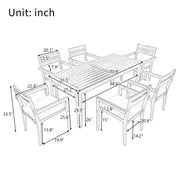 Acacia Wood Outdoor Dining Set