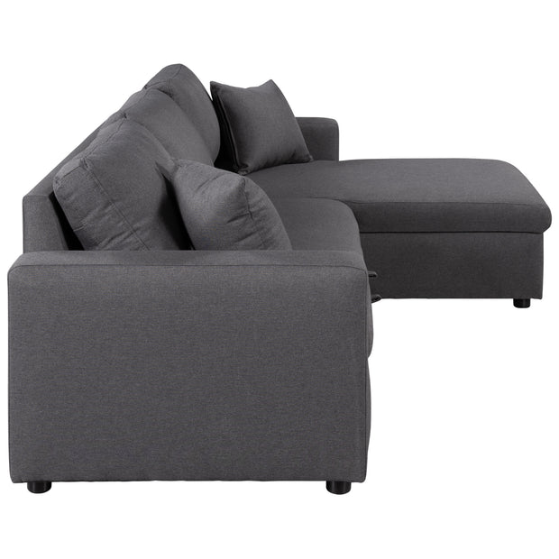 Convertible Sleeper Sofa with Storage Chaise