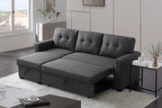 Convertible Sleeper Sectional Sofa with Storage Chaise