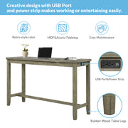 4 Piece Counter Height Bar/Dining Set with Power Strip and USB Ports