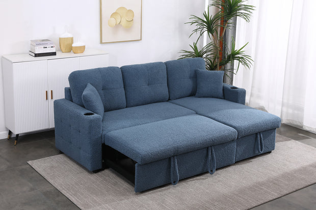 Convertible Sleeper Sectional with Storage Chaise