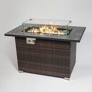 44” Propane Outdoor Fire Pit Table, with Ceramic Tabletop