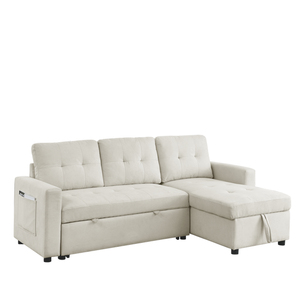 79” Reversible Sleeper Sectional with Storage Chaise