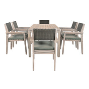 Outdoor Dining Set Patio Dining table and Chairs with Rattan Backrest