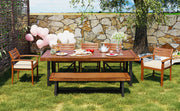 Outdoor Wood Dining Set For 7-8 People, ThickTable,