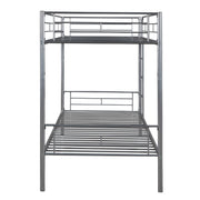 Twin Over Twin Metal Bunk Bed (Silver)