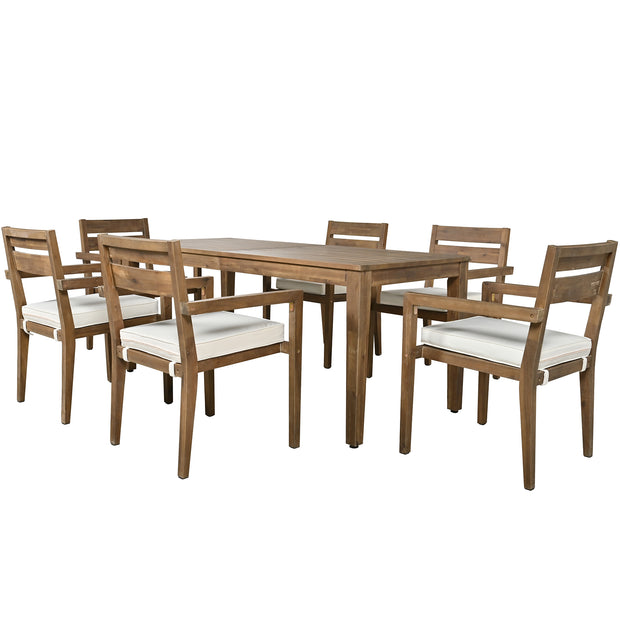 Acacia Wood Outdoor Dining Set