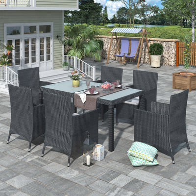 7-piece Outdoor Wicker Dining set