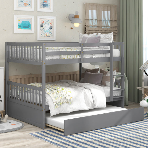 Full Over Full Bunk Bed with Trundle