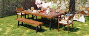 Outdoor Wood Dining Set For 7-8 People, ThickTable,