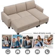 Convertible Sleeper Sectional with Reversible Storage Chaise