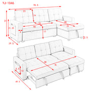 79” Reversible Sleeper Sectional, with Storage Chaise