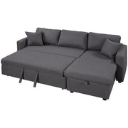 Convertible Sleeper Sofa with Storage Chaise