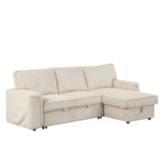 Convertible Sleeper Sectional  with Reversible Storage Chaise and retractable cup holders .