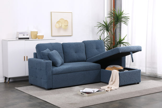 Convertible Sleeper Sectional with Storage Chaise