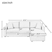 Convertible Sleeper Sofa with Storage Chaise