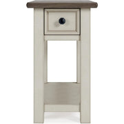 Bolanburg Farmhouse Chair Side End Table, Light Brown & Whitewash