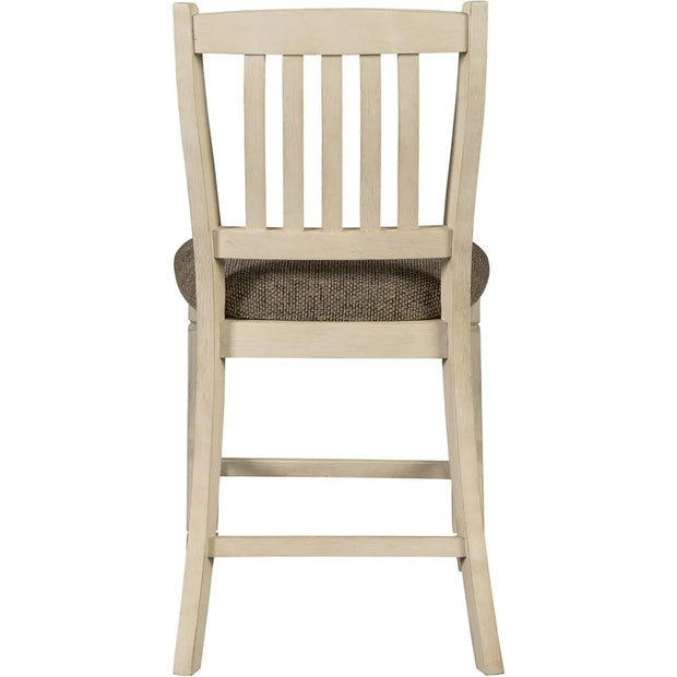 Bolanburg 24" Counter Height Farmhouse Barstool, 2 Count, Antique White