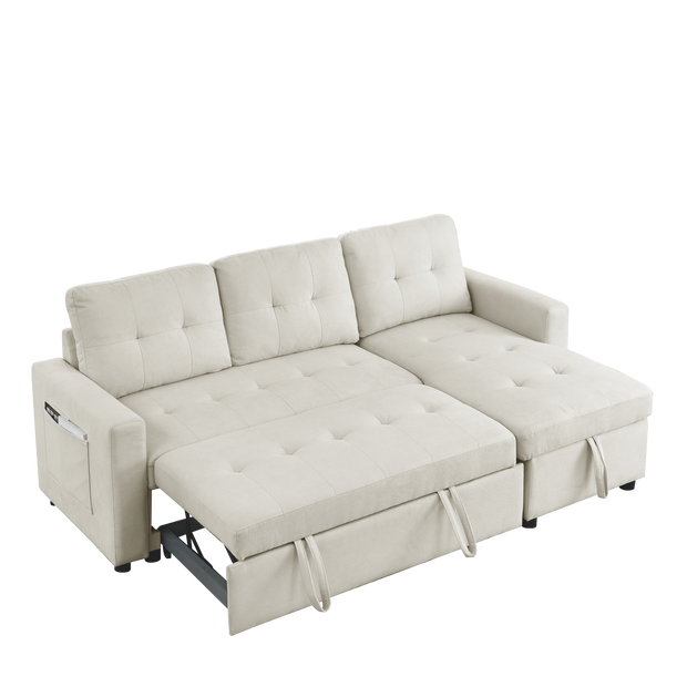 79” Reversible Sleeper Sectional with Storage Chaise