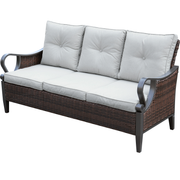 6 Pcs Outdoor Sectional Sofa With Reclining Backrest, Ottomans