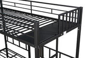 Metal Triple Twin Bunk Bed/ Can Be Separated into 3 Twin Beds