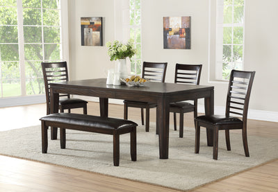 Steve Silver Co. Ally - 6 Piece Dining Set - Dark Brown