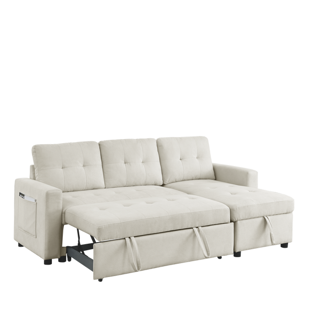 79” Reversible Sleeper Sectional with Storage Chaise