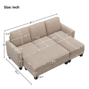 Convertible Sleeper Sectional with Reversible Storage Chaise