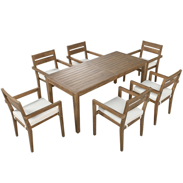 Acacia Wood Outdoor Dining Set