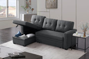 Convertible Sleeper Sectional Sofa with Storage Chaise